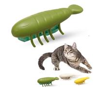 BAOFUYA Cat Interactive Teaser Toy, Funny Mini Moving Electric Interactive Cat Toy Heal Loneliness for Indoor Cats Kitten Play Exercise (Fish Green)