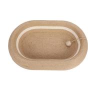 BAOFUYA Cat Scratching Bed, Cat Oval Sisal Scratch Pad with Interactive Ball Shelter Rest Design for Furniture Protection Anxiety Relief