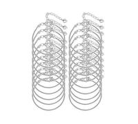 BAOFUYA Charm Bracelet Note Clip Holder | Charm bracelet note holder for office Note Clip Holder Dual-purpose bracelet and memo stand 7.87 Inch length Silver Tone