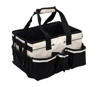 BAOFUYA Cleaning Organizer Bag, 600D Oxford Water Proof Base Removable Dividers Adjustable Shoulder Waist Strap Wearable Cleaning Tool Bag for Cleaners Housekeepers