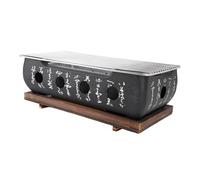 BAOFUYA Compact BBQ Grill Cooker for the Japanese Style for Fast Heating Aluminum Alloy Wire Grill Base, Even Heating for Camping (XL)