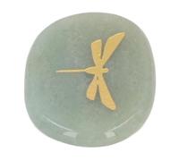 BAOFUYA Custom Stone Life Crystal Golfofre Surface of the Relaxing Stone for the Soothing Tactile Feeling, Easy to Transport (Green Aventurine)