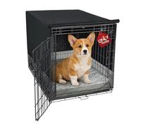 BAOFUYA Dog Crate Cover, 210D Oxford Fabric 42 Inch Mesh Ventilated Design Light Blocking Privacy Den Dog Kennel Protection for Anxious Pet (42 Inch)