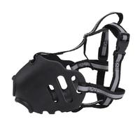 BAOFUYA Dog Muzzle, Anti Biting Barking Adjustable TPE Reflective Pet Breathable Mouth Cover for Outdoor Walking Training Evening Walks (L)