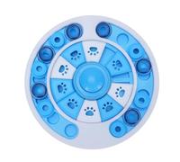 BAOFUYA Dog Puzzle Feeder Toy, PP and ABS Interactive Slow Feeder Dog Toy with Treat Dispensing Rattle Design, Supports Training Digestion and Mental Play for Puppies and Cats (Blue)