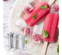 BAOFUYA Household Cream DIY Ice Cream Maker, 304 Stainless Steel, Includes Stick Holder, Ideal for Family Fun and Kids Cooking Activities (3-piece flat-head flat panel + stainless steel)