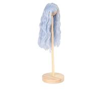 BAOFUYA However, Long Curly Wig for 15.5-17 Cm Dolls, Silk Material with High Temperature, Neat and Easy to Handle Doll Hair (Sky Blue)