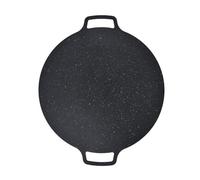 BAOFUYA Koreans BBQ Grill Not -Stick Iron Round Grill Tray for Pork Pancakes, Heat -Resistant Plate for Camping and Interior Parties Indoors (41CM)