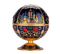 BAOFUYA Metal Ashtray Ball with Carved Pattern, Decorative Round Ashtray | Portable Min Ashtray, Storage Box, Electroplated Finish, Durable Metal Craft, for Hotel or Club Use