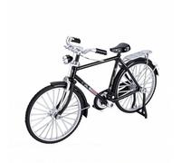 BAOFUYA Metal Bike Sculpture Retro Model, 1:10 Scale Iron Alloy Vintage Bike Ornament Classic Cycling Decor Miniature Collectible for Cyclist Enthusiast Shelf Desk Ornamental Items (Black)