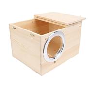 BAOFUYA Parakeet Nesting Box, Solid Wood Bird Breeding Box for Cockatiel, Lovebirds, Small Birds, Size 30x25x20cm