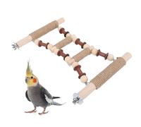 BAOFUYA Parrot Bridge Ladder Toy, Interactive Wooden Cockatiel Cage Hanging Exercising or Climbing Ladder for Parakeets Cockatiels Lovebirds and More