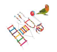 BAOFUYA Parrots Interactive Toys, Positive Exercise and Interactive Entertainment Simple Installation Colorful Bird Toys with Ladder Swing Chewing for Cage