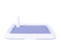 BAOFUYA Pet Potty Tray, Compact Effective Isolation Anti Leakage Keep Paws Dry and Floors Cleanup Pee Pad Holder for Small Dogs(Blue) (Blue)