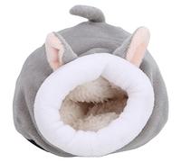BAOFUYA Pet Sleeping, Mini Soft and Warm Cute Cozy Hamster House for Dwarf Hamsters Hedgehogs and Small Pets (gray baby)