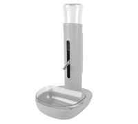 BAOFUYA Pet Standing Water Dispenser Feeder, Adjustable Height Automatic Water Bowl with Large Capacity and No Wet Mouth Design, Portable Hanging Feeder for Cats and Dogs Home Use (Grey)