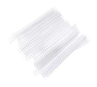 BAOFUYA Plastic Connection Ring for A4 Paper, Reusable Spring Spiral Ring for Organizing Documents, Biaise with Coward Leaves of 20 STK 30 Holes (19mm*30 Holes Transparent 20 Strips)