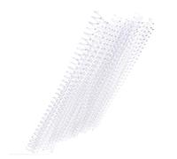 BAOFUYA Plastic Connection Ring for A4 Paper, Reusable Spring Spiral Ring for Organizing Documents, Biaise with Coward Leaves of 20 STK 30 Holes (13mm*30 Holes Transparent 20 Strips)
