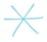 BAOFUYA Plastic Connection Ring for A4 Paper, Reusable Spring Spiral Ring for Organizing Documents, Biaise with Coward Leaves of 20 STK 30 Holes (13mm*30 Holes Blue 20 Strips)