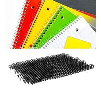 BAOFUYA Plastic Connection Ring for A4 Paper, Reusable Spring Spiral Ring for Organizing Documents, Biaise with Coward Leaves of 20 STK 30 Holes (11mm*30 Holes Black 20 Strips)