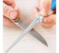 BAOFUYA Pocket Sharpener, Fine Grit Vane/Wing Sharpener for Kitchen, Serrated, Fish Hook, Portable Pencil Design with Tapered Rod