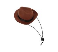 BAOFUYA Premium Pet Cowboy Hat Funny Dog Costume Hat Adjustable Size for Dogs Cat Party Festival Wear Daily for Cats Rabbits (Brown)