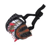 BAOFUYA Realistic Scary Dog Muzzle with Adjustable Straps for Medium | Realistic Teeth Latex Material, Breathable Air Holes Design, Secure Elastic Fit for Parties Photography