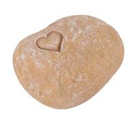 BAOFUYA Resin Pet Memorial Stone for Dogs Cats, Weatherproof Grave Marker, Engrave Your Pet's Name, Comforting Addition to Backyard Garden, for Grieving Pet Owners (Love Stone Sand Color)