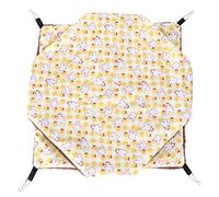 BAOFUYA Small Pet Hanging Bed ForSquirrel Guinea Pig Double Layer Warm Hammock with Soft Peach Skin Velveteen Yellow Rabbit Style for Indoor Use (Small Size)