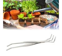 BAOFUYA Stainless Steel Bonsai Gardening Tool, Root Rake Tweezers 2-in-1, Ergonomic Handle All Levels Beginners, Smooth, Ideal for Bonsai Enthusiasts