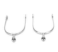BAOFUYA Stainless Steel Horse Spores with Scooter Ball Gently for Horse Training Dresses, Improvement of Skills and Control for Riding Drivers, 2PCs