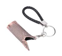 BAOFUYA Vintage Engraved Lighter Case, Zinc Alloy Metal Sleeve with Snake Pattern, 8cm for Outdoor Activities and Socializing (Copper Red)
