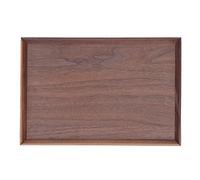 BAOFUYA Walnut Wooden Tray, Premium Black Walnut Serving Platter for Tea Coffee Breakfast in Bed, Versatile Large Square Design for Home and Gatherings (Small 25.5x19.5cm/10.03x7.67in)