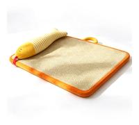 BAOFUYA Washable Cooling Cat Bed, Removable Cats Cover Mat with Pillow Breathable Neck Support for Summer Cooling Relief for Kittens (75x55x3cm (within 15kg))