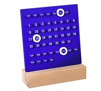 BAOFUYA Wood Calendar Ideals for Homeschool Develop Planning Skills ABS Material (Blue)