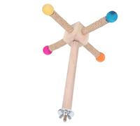 BAOFUYA Wooden Bird Cage Toy, Bird Rotating Perch Toy with Unique Design for Intelligence Physical Development