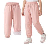 Baogaier Boys Girls Waterproof Trousers Outdoor Pants Mesh Lined 5-13 Years | Lightweight, Windproof, Pockets Joggers, Elasticated Waist, Casual Breathable Rain Trouser, for Hiking Trekking School