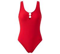 Baogaier Girls One Piece Swimsuits Cutout Bathing Suit Solid Color Swimming Costume Backless Twist Design Quick Dry Seaside Holiday Swimwear Teens Girl Beachwear for Age 13-14 Years, Red