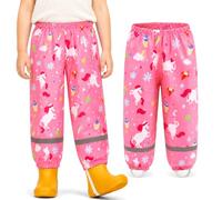 Baogaier Girls Waterproof Rain Pants Kid Mud Dirty Proof Trousers 1-2 Years
