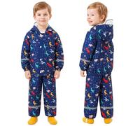 Baogaier Kids Waterproof Suit Rain Jacket & Trousers 2pcs Set, 1-7 Years | Mesh Lining, Lightweight Rain Suit, Raincoat & Rain Trousers, Elastic Cuffs, 2 Pockets, for Nursery Outdoor Play Rainwear