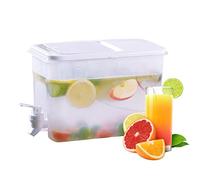 BAOGAO Water Bottle,Drinks Dispenser With Tap Bucket Fridge,4L Milk Fridge Jug Drinks Chiller For Fruit Teapot Faucet Making Teas And Juices