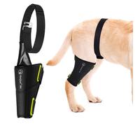 BaoGuai Dog Knee Brace Pro - Metal Slide Buckle, Groin Cutout for Easy Potty, Hind Leg Support for A CL Luxating Patella, Neoprene Leg Wrap for Small Medium Large Dogs（S）