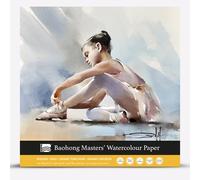 Baohong : Masters' : Pure Cotton Watercolour Paper Block : Michael Solovyev : 20 Sheets : 40x40cm : Rough