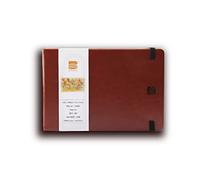 BAOHONG Watercolor Journal, PU Leather Cover, 24 Sheets Sized 6.2" x 9.4", Hot Press Academy Grade BAOHONG Watercolor Paper, 100% Cotton 140 lb (300 GSM), Travel Sketch Book