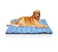 BAOHUIMS Large Foldable Dog Sleeping Fluffy Inner Filling Tear Resistant Surface(Blue)