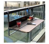 BaoHYeS Balcony Railing Table Balcony Bar Table for Railings, Hanging Adjustable Balcony Railing Hanging Table Folding Balcony Table for Patio, Garden Deck Table Jsssm/Table De Loisirs/10