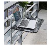 BaoHYeS Balcony Railing Table Balcony Folding Deck Table Outdoor Hanging Railing Bar Table, Height Adjustable Balcony Folding Hanging Railing Table for Patio Garden, Size : 120X35Cm/White