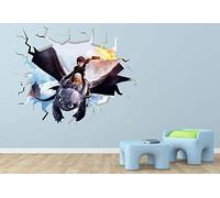 BAOJIAN Wall Sticker How to Train The Dragon by 3D Wall Decal Children Sticker Art Deco Vinyl