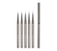baojielai 5Pcs Professional Nails Art Liner Brushes Set Multiple Sizes For Acrylic Nails Detail Design Precise Tools Handle