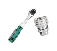 baojielai Ergonomic Adjustable Socket Wrench Spanner Set 10-19mm 72 Tooth Ratcheting 3/8" Drive High Torques for Automotive Repair
